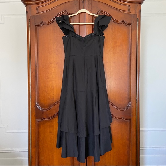 NWT Shoshanna Midnight Dixie Ruffle Midi Dress in Black | Size 12 - Picture 6 of 12